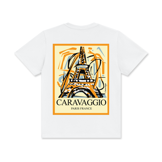 Italian Inspired Brand "Caravaggio , Paris France" Unisex Classic Crew Neck Cotton T-Shirt
